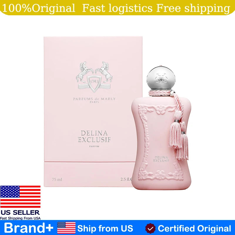 PARFUMS DE MARLY Delina Exclusif 75ML Long Lasting Fragrance Cologne Hair and Body Spray Persistence Portable Birthday Gift