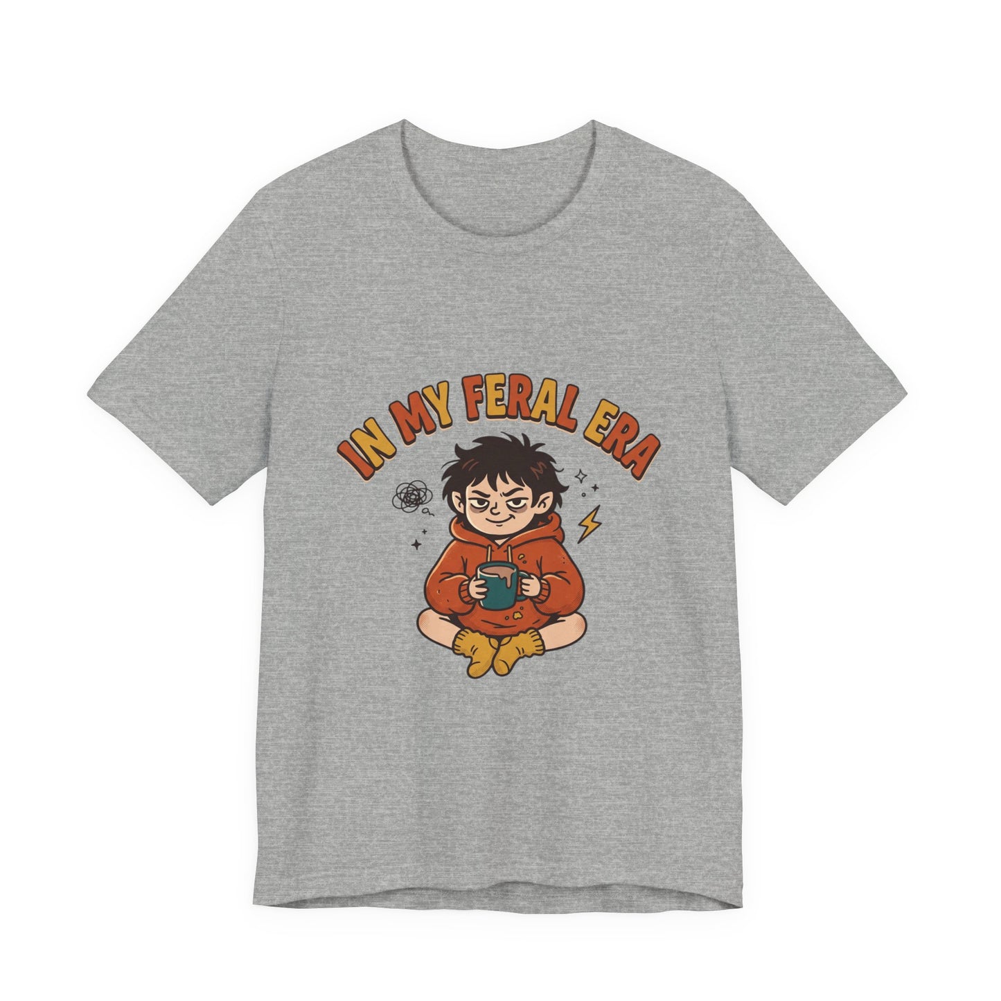 In My Feral Era Tee | chaotic cute, vintage mascot, introvert
