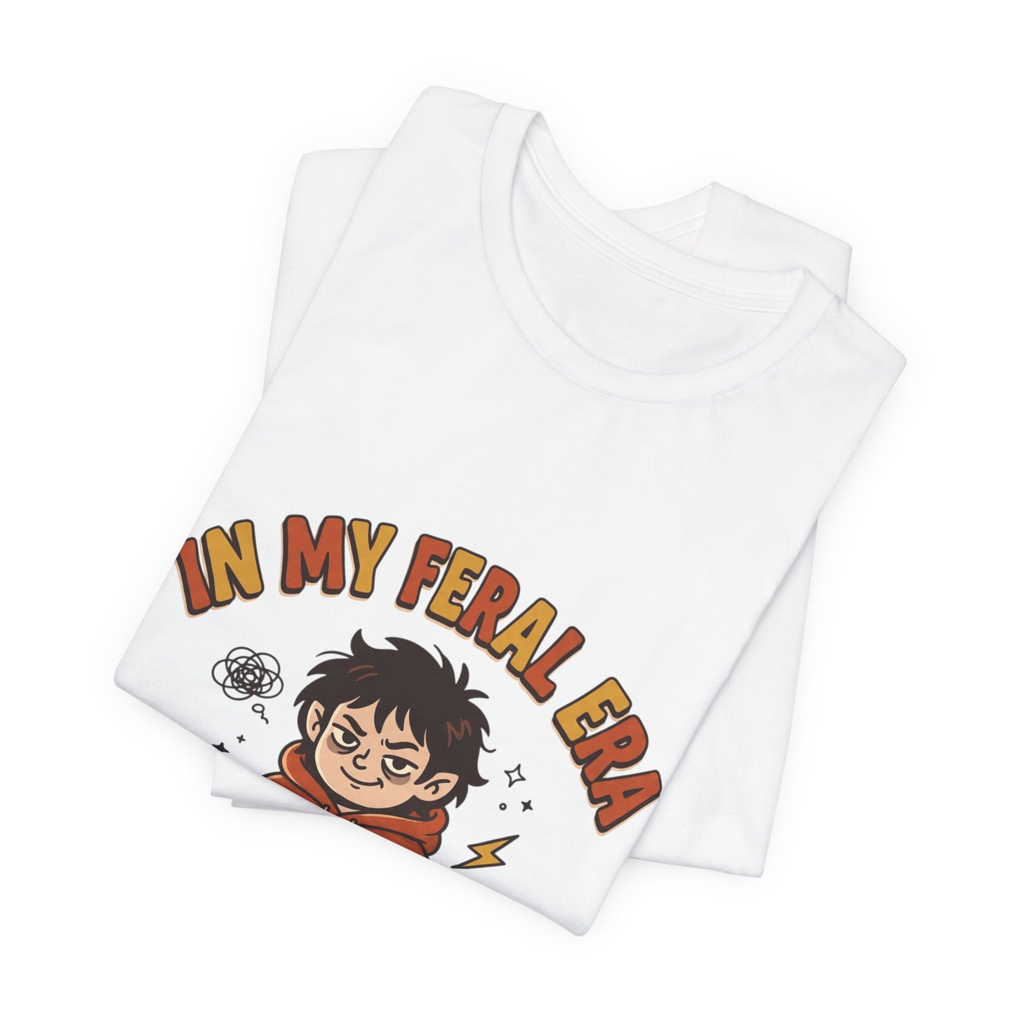 In My Feral Era Tee | chaotic cute, vintage mascot, introvert
