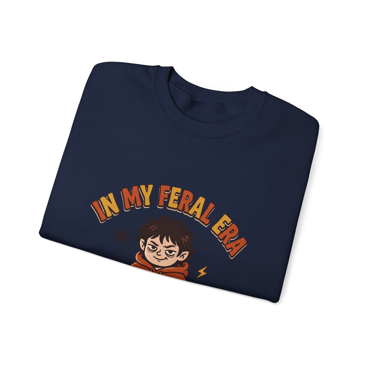 In My Feral Era Crewneck | chaotic cute, vintage mascot