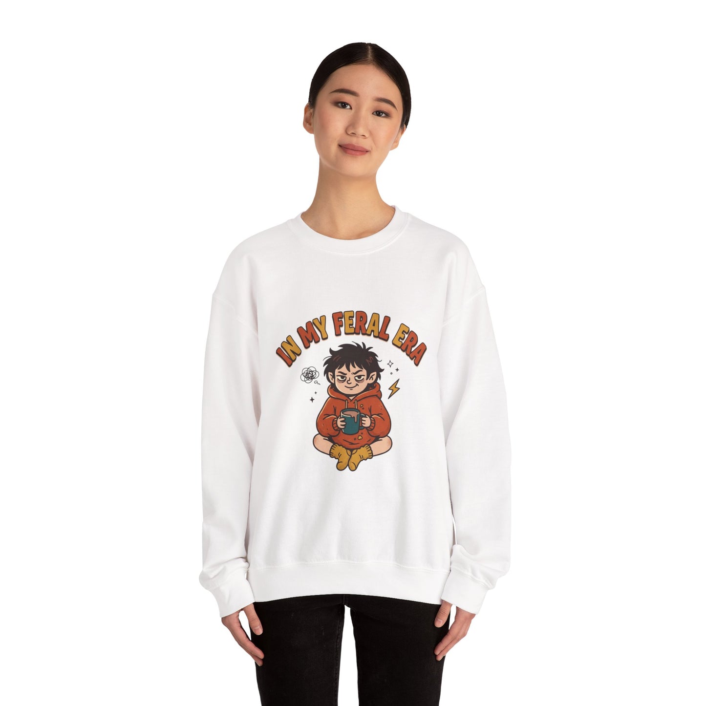 In My Feral Era Crewneck | chaotic cute, vintage mascot
