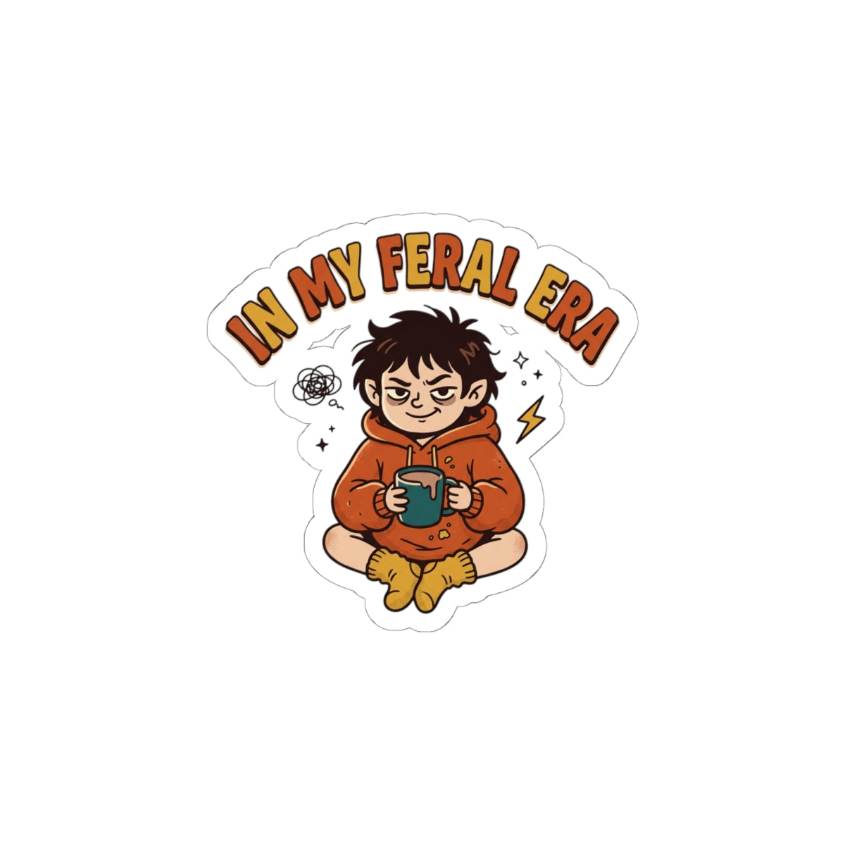 In My Feral Era Sticker | chaotic cute, introvert, tired mom
