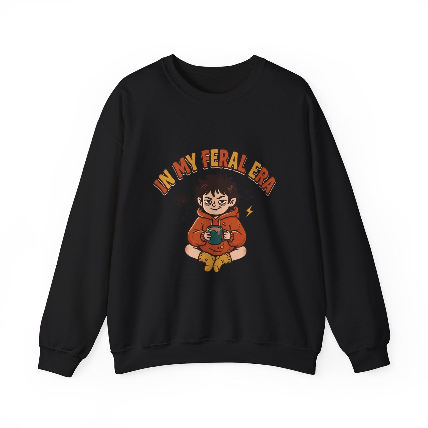 In My Feral Era Crewneck | chaotic cute, vintage mascot