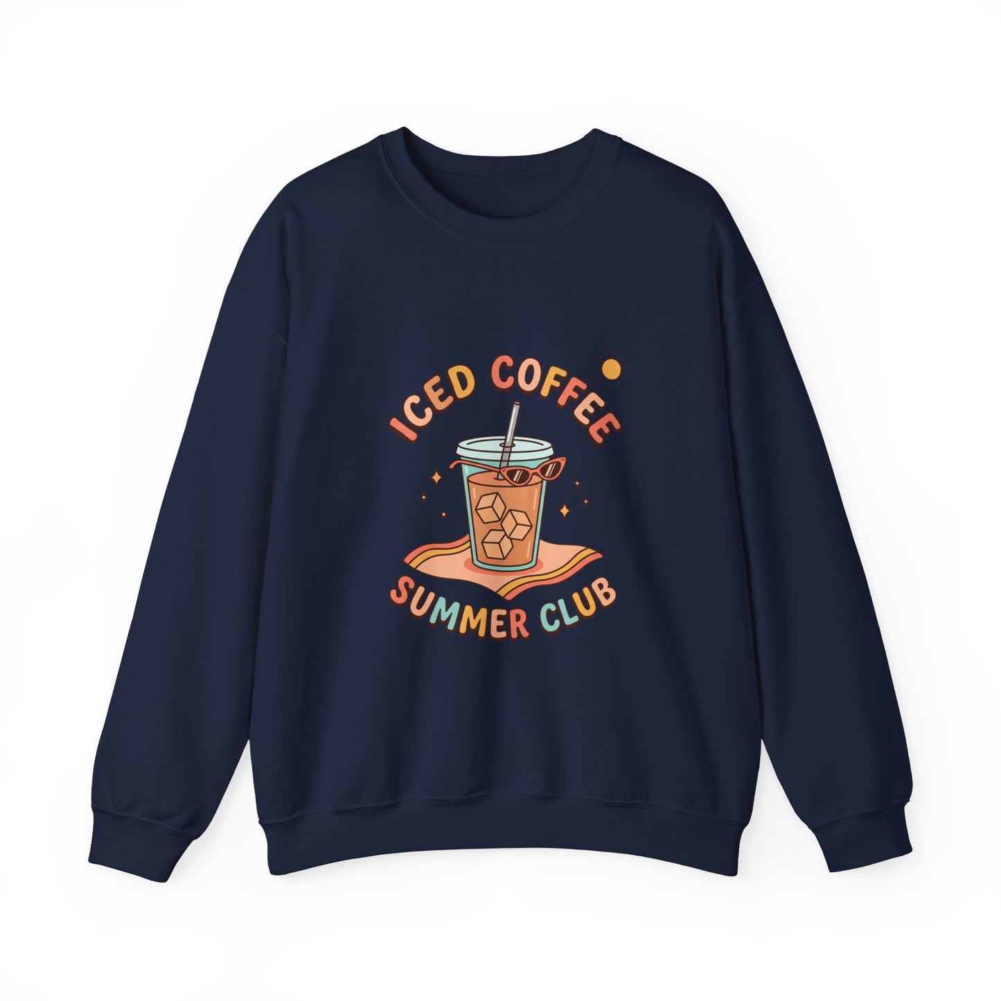 Iced Coffee Summer Club Sweatshirt | summer aesthetic, pastel coastal vibes