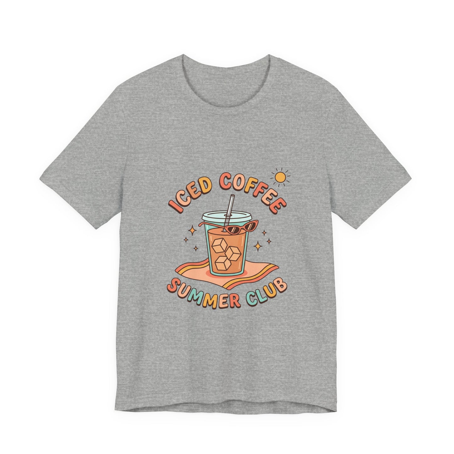 Iced Coffee Summer Club Tee | summer aesthetic, pastel coastal vibes