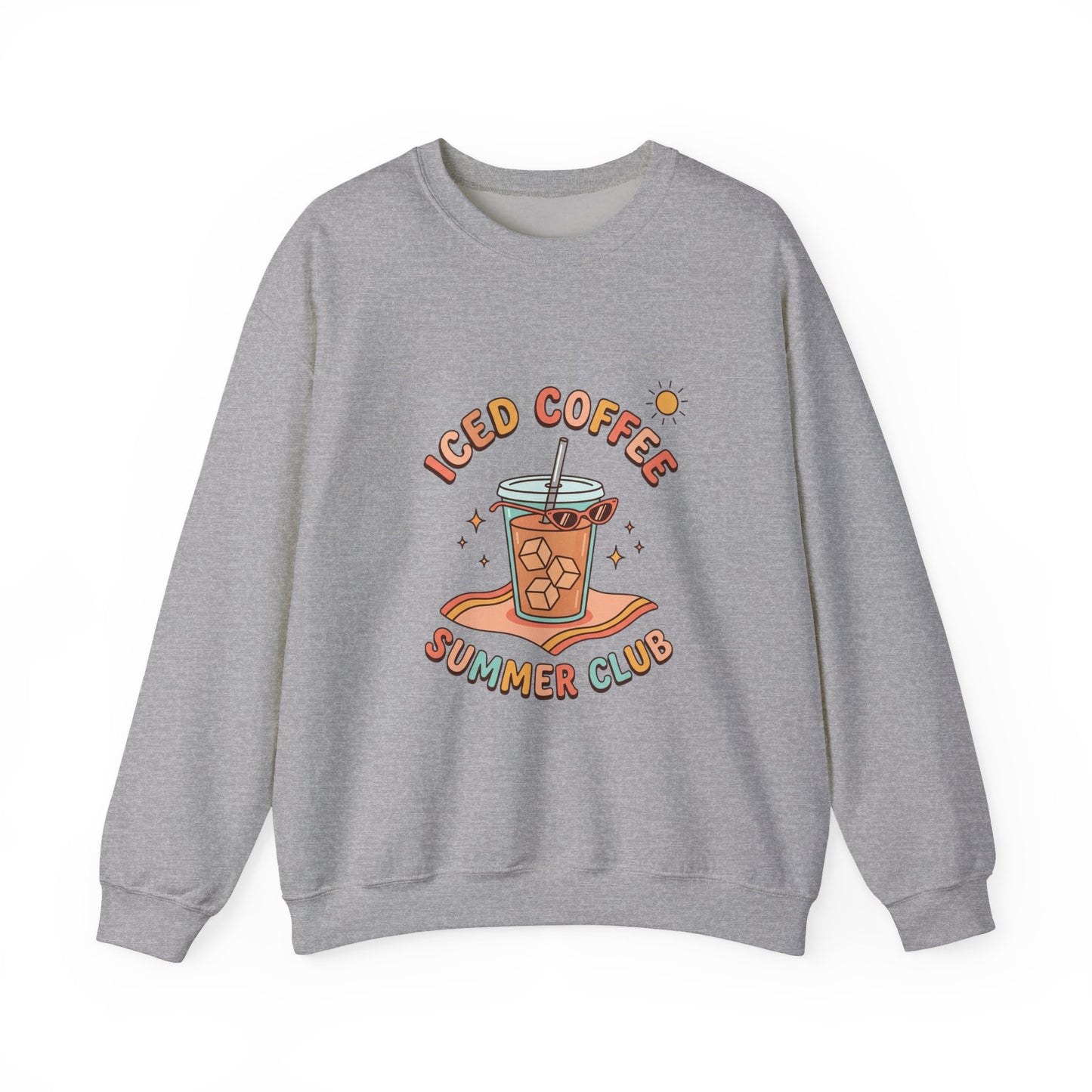 Iced Coffee Summer Club Sweatshirt | summer aesthetic, pastel coastal vibes