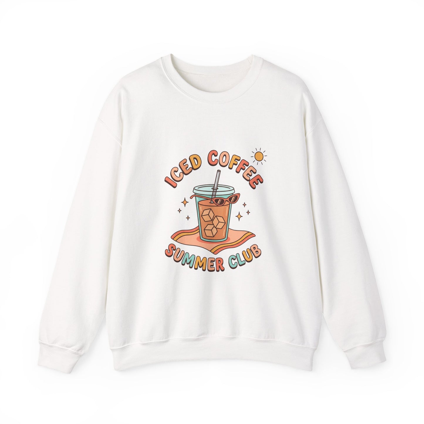 Iced Coffee Summer Club Sweatshirt | summer aesthetic, pastel coastal vibes