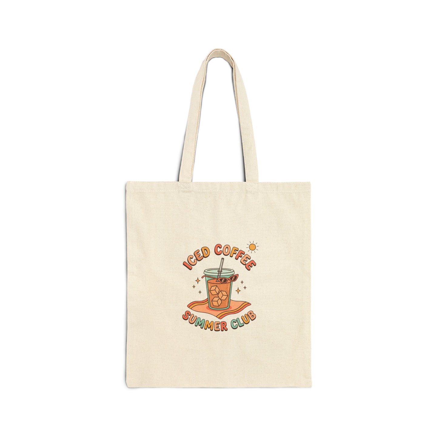 Iced Coffee Summer Club Tote | summer aesthetic, pastel coastal vibes