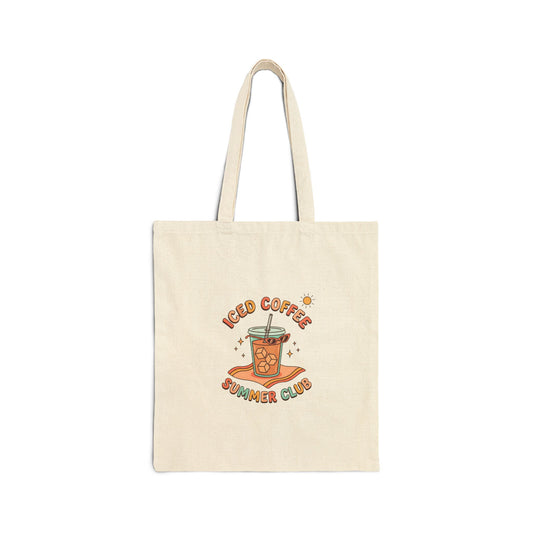 Iced Coffee Summer Club Tote | summer aesthetic, pastel coastal vibes