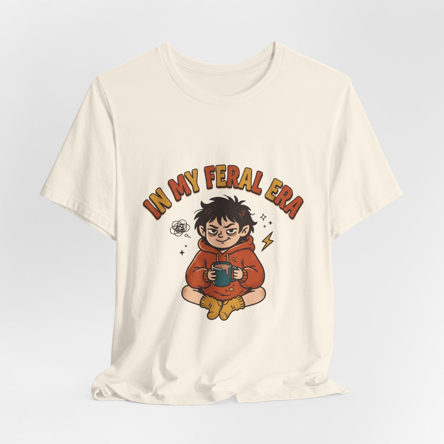 In My Feral Era Tee | chaotic cute, vintage mascot, introvert