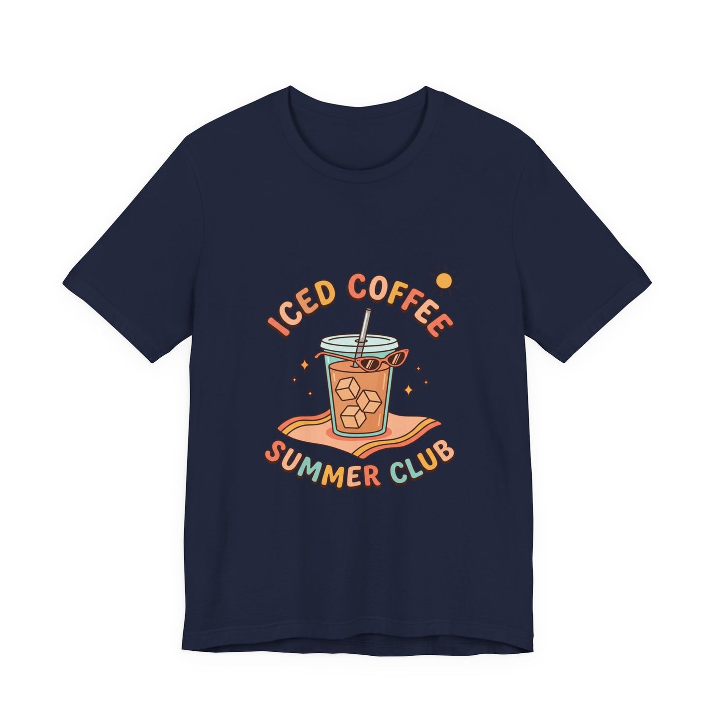 Iced Coffee Summer Club Tee | summer aesthetic, pastel coastal vibes