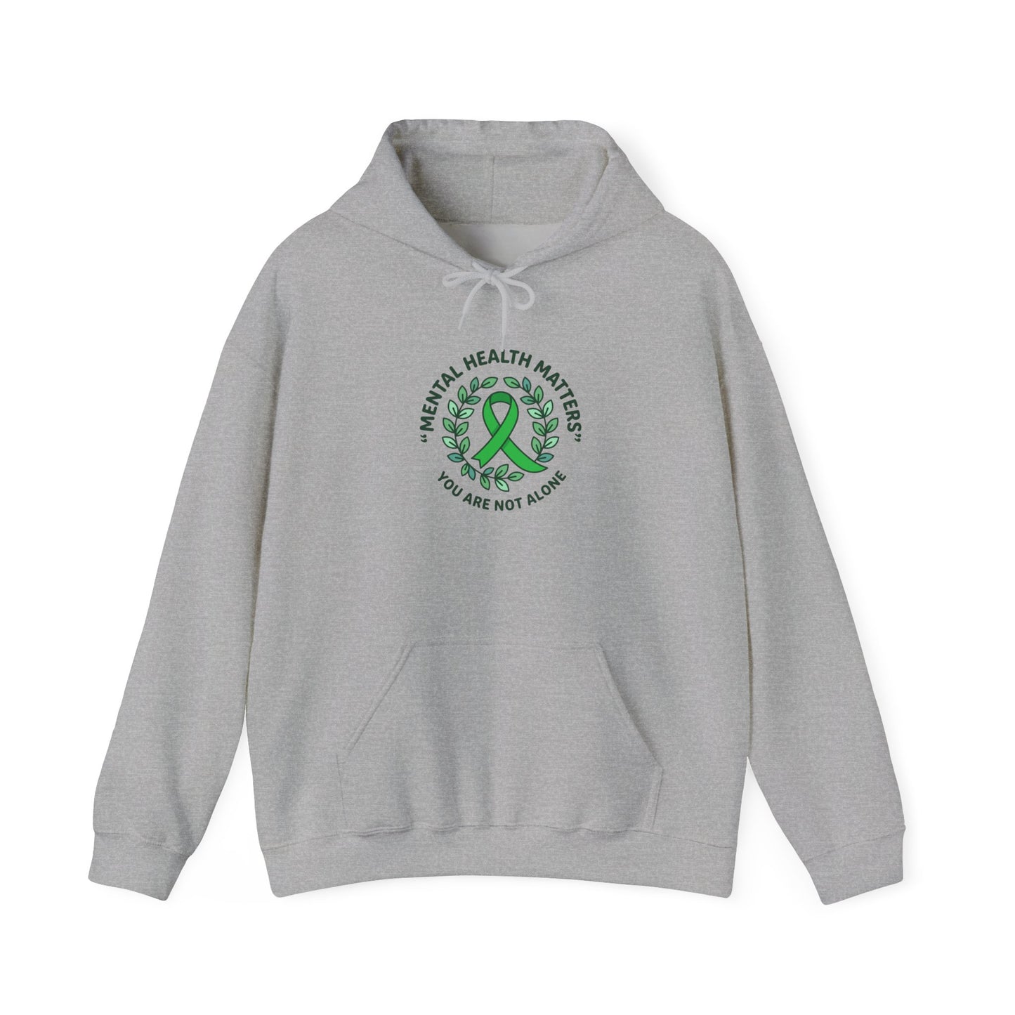 Mental Health Matters hoodie | wear green awareness ribbon, self-care support