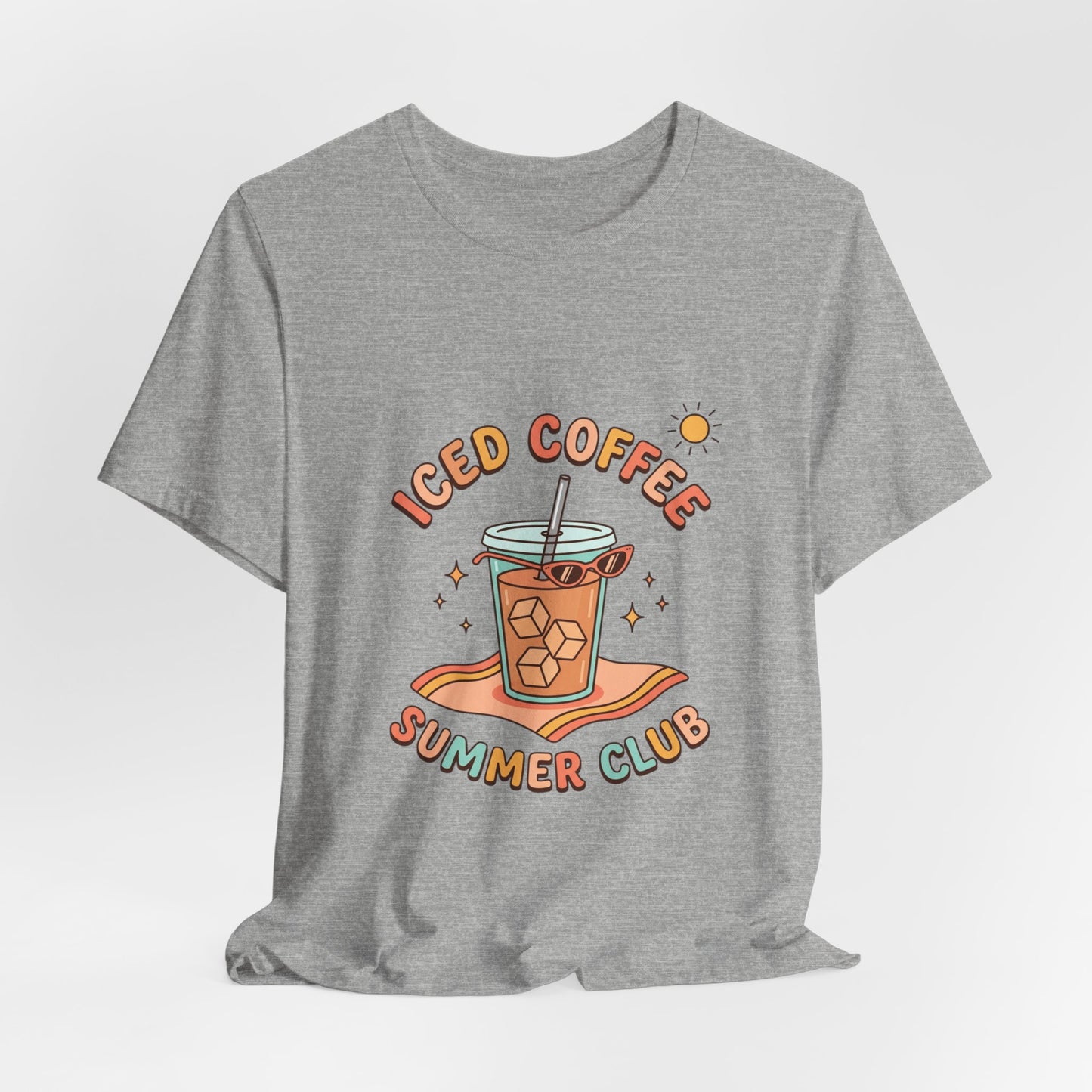 Iced Coffee Summer Club Tee | summer aesthetic, pastel coastal vibes