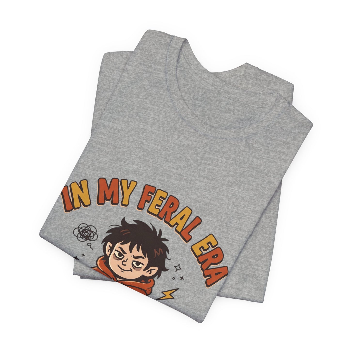 In My Feral Era Tee | chaotic cute, vintage mascot, introvert