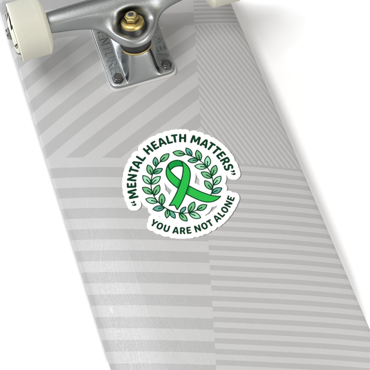 Mental Health Matters Sticker | Wear Green awareness ribbon, be kind