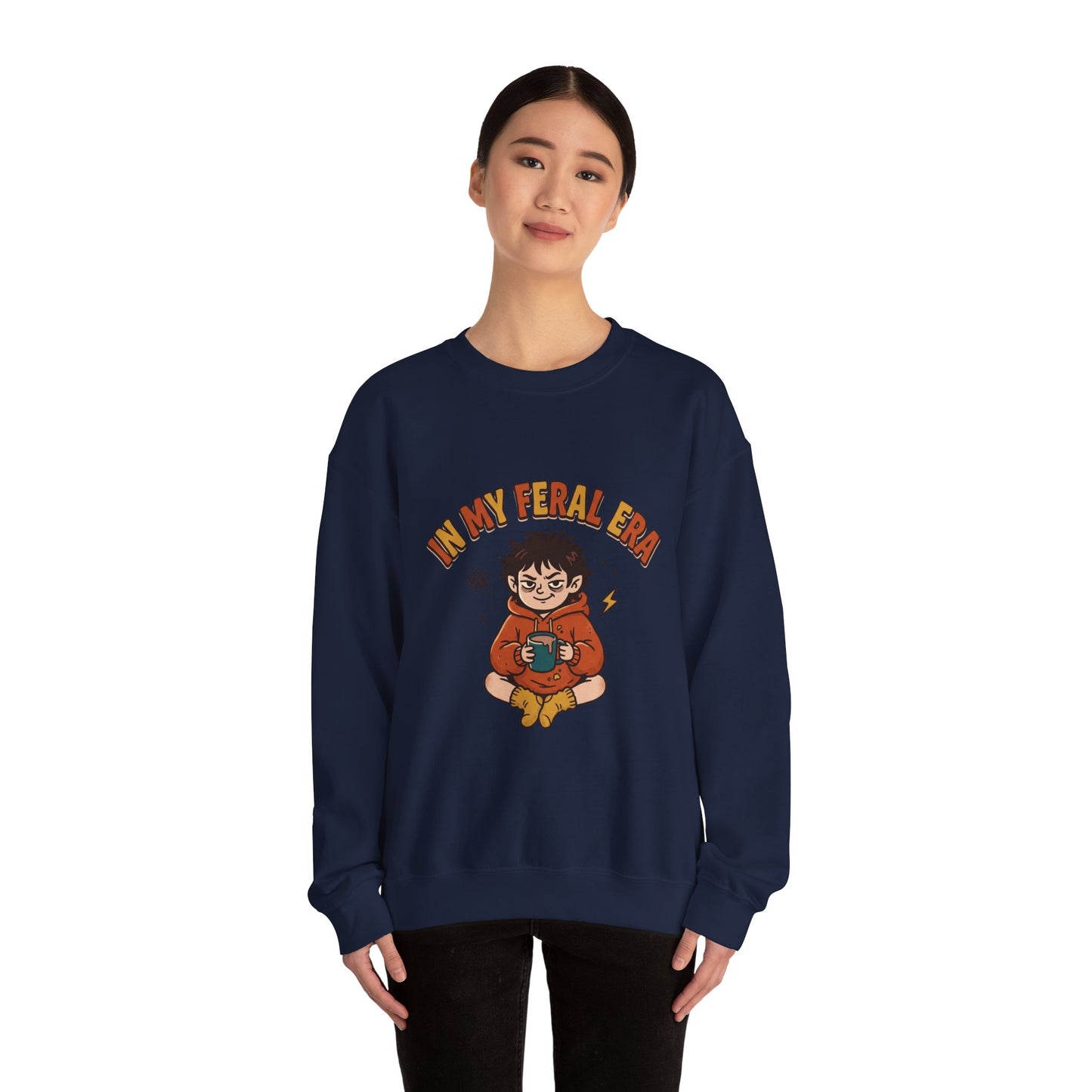 In My Feral Era Crewneck | chaotic cute, vintage mascot