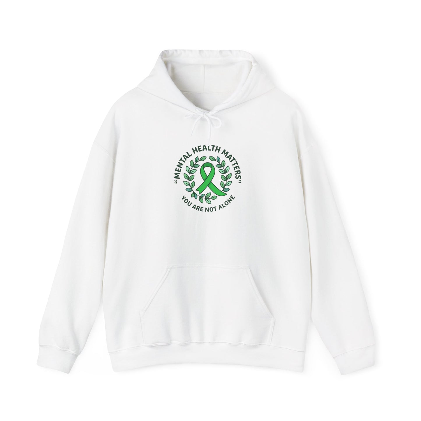 Mental Health Matters hoodie | wear green awareness ribbon, self-care support