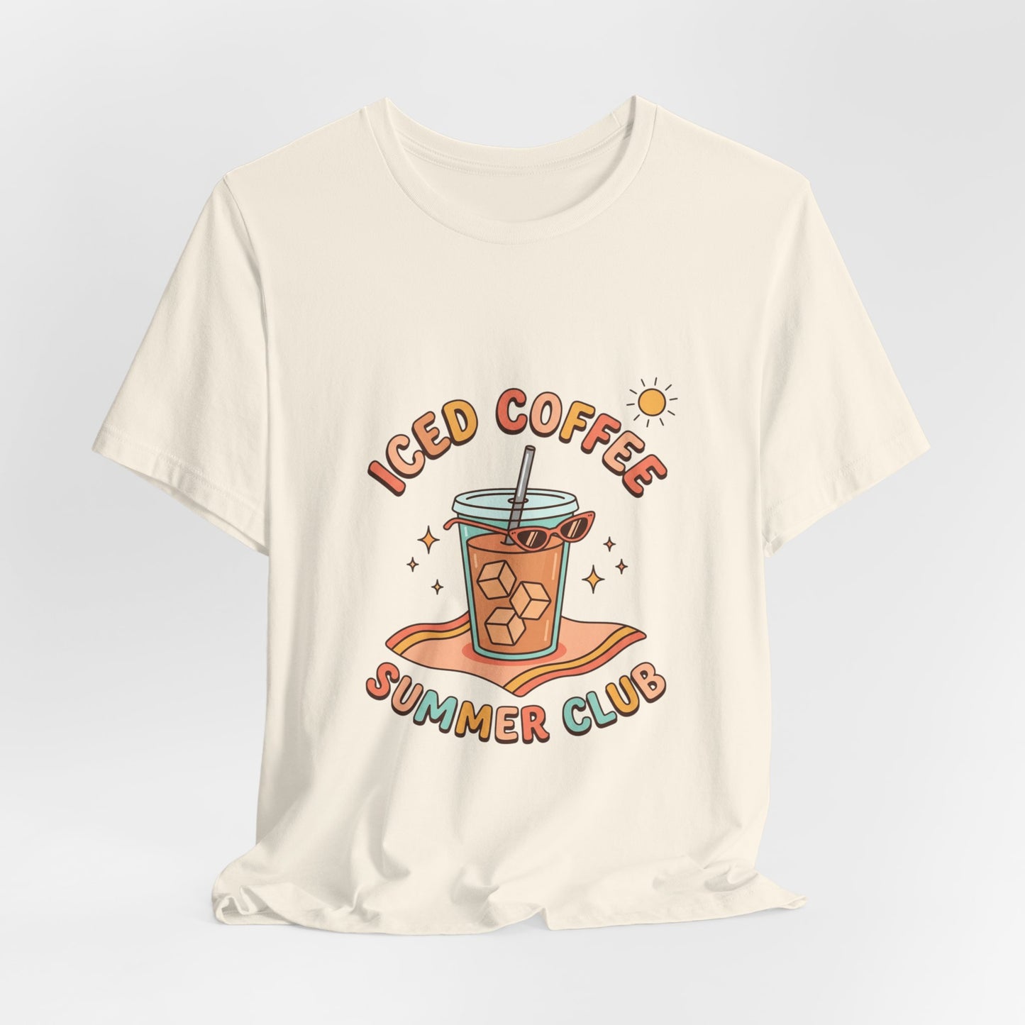 Iced Coffee Summer Club Tee | summer aesthetic, pastel coastal vibes