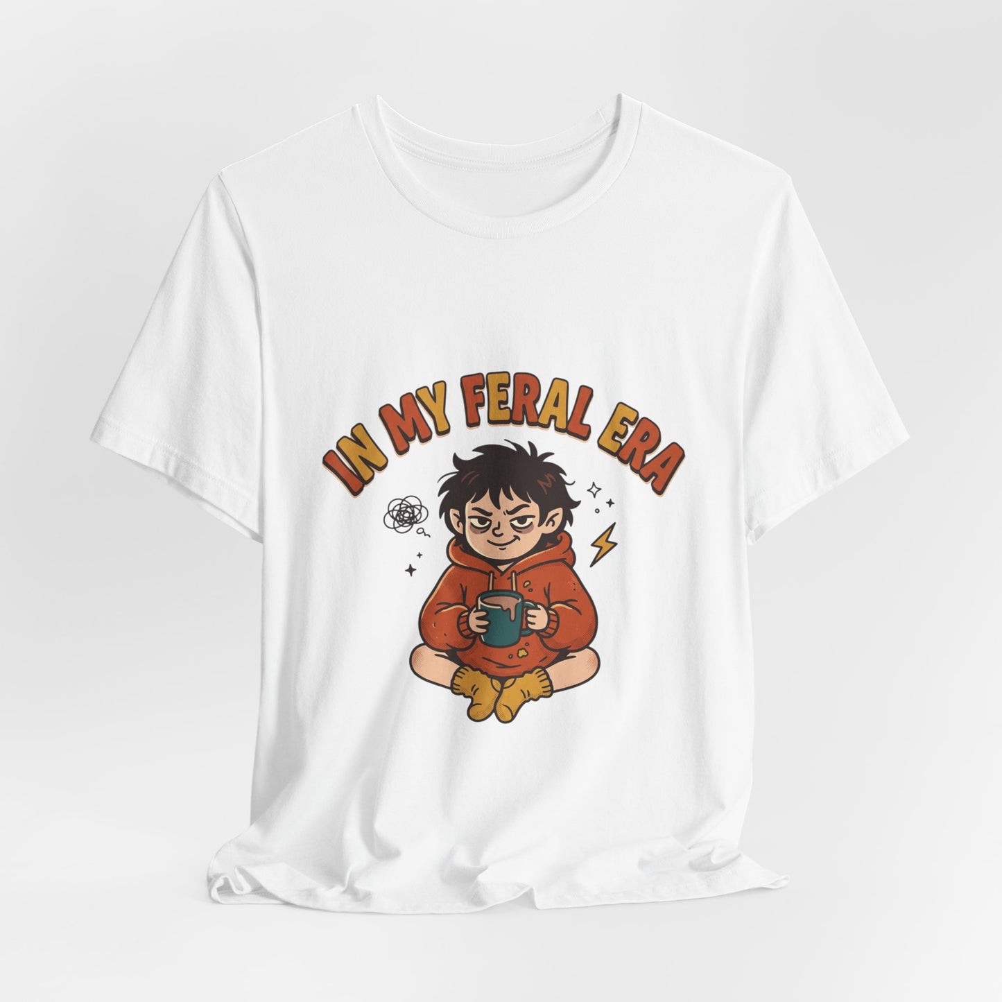 In My Feral Era Tee | chaotic cute, vintage mascot, introvert
