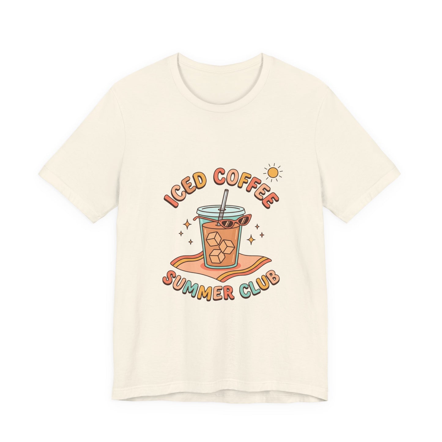 Iced Coffee Summer Club Tee | summer aesthetic, pastel coastal vibes