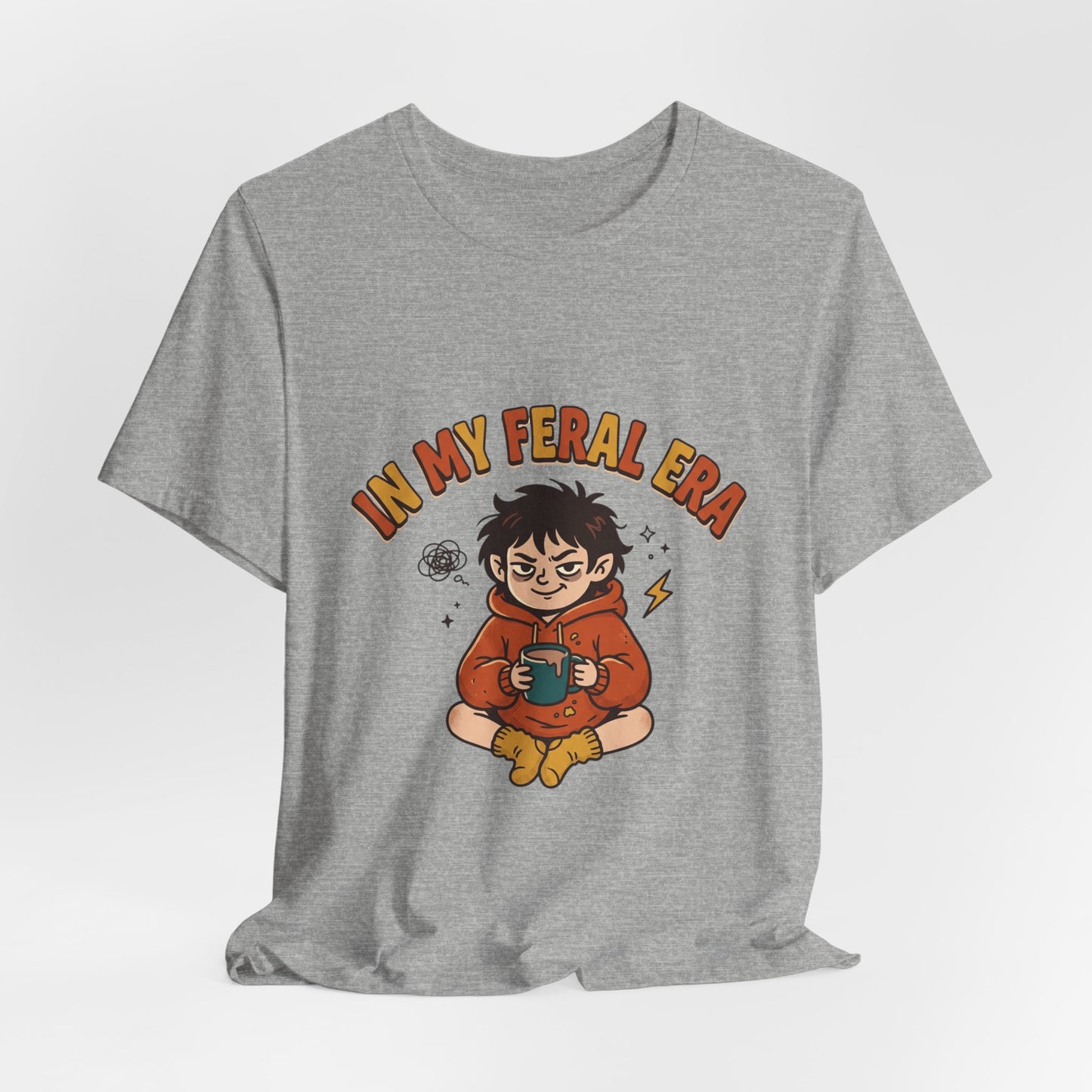 In My Feral Era Tee | chaotic cute, vintage mascot, introvert