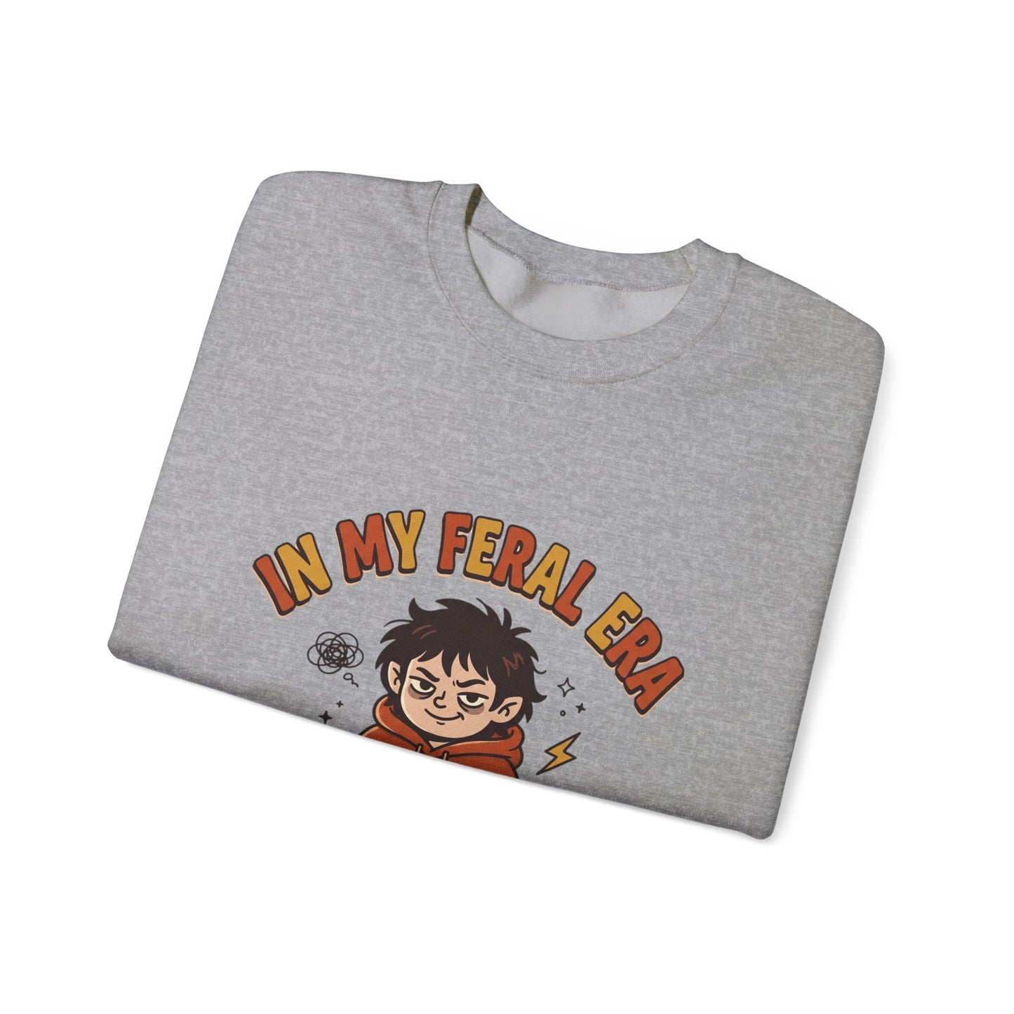 In My Feral Era Crewneck | chaotic cute, vintage mascot