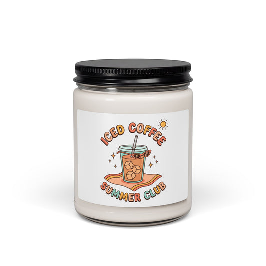 Iced Coffee Summer Club Candle | Soy Candle, Summer Aesthetic, Coastal Vibes