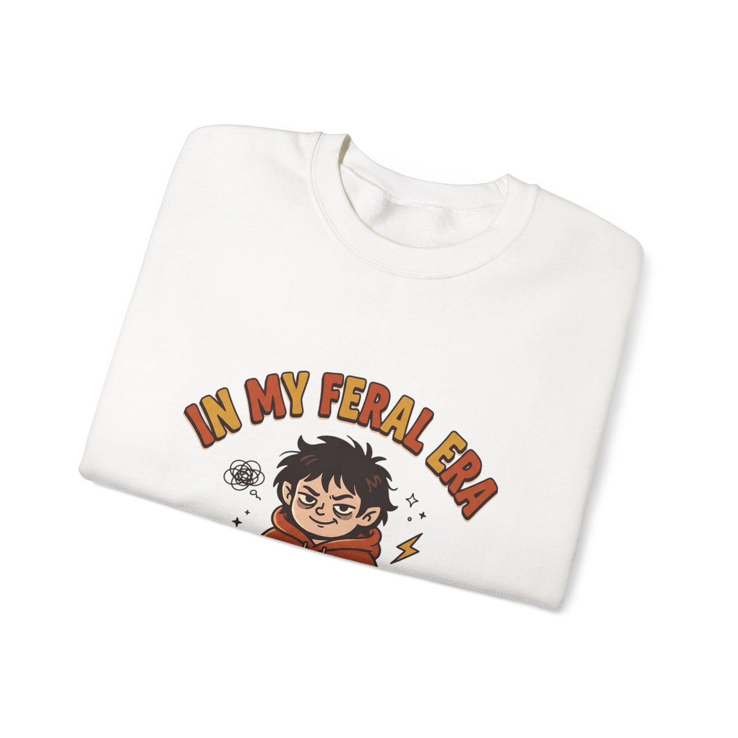 In My Feral Era Crewneck | chaotic cute, vintage mascot