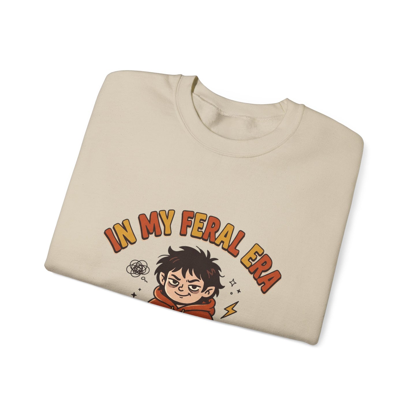 In My Feral Era Crewneck | chaotic cute, vintage mascot