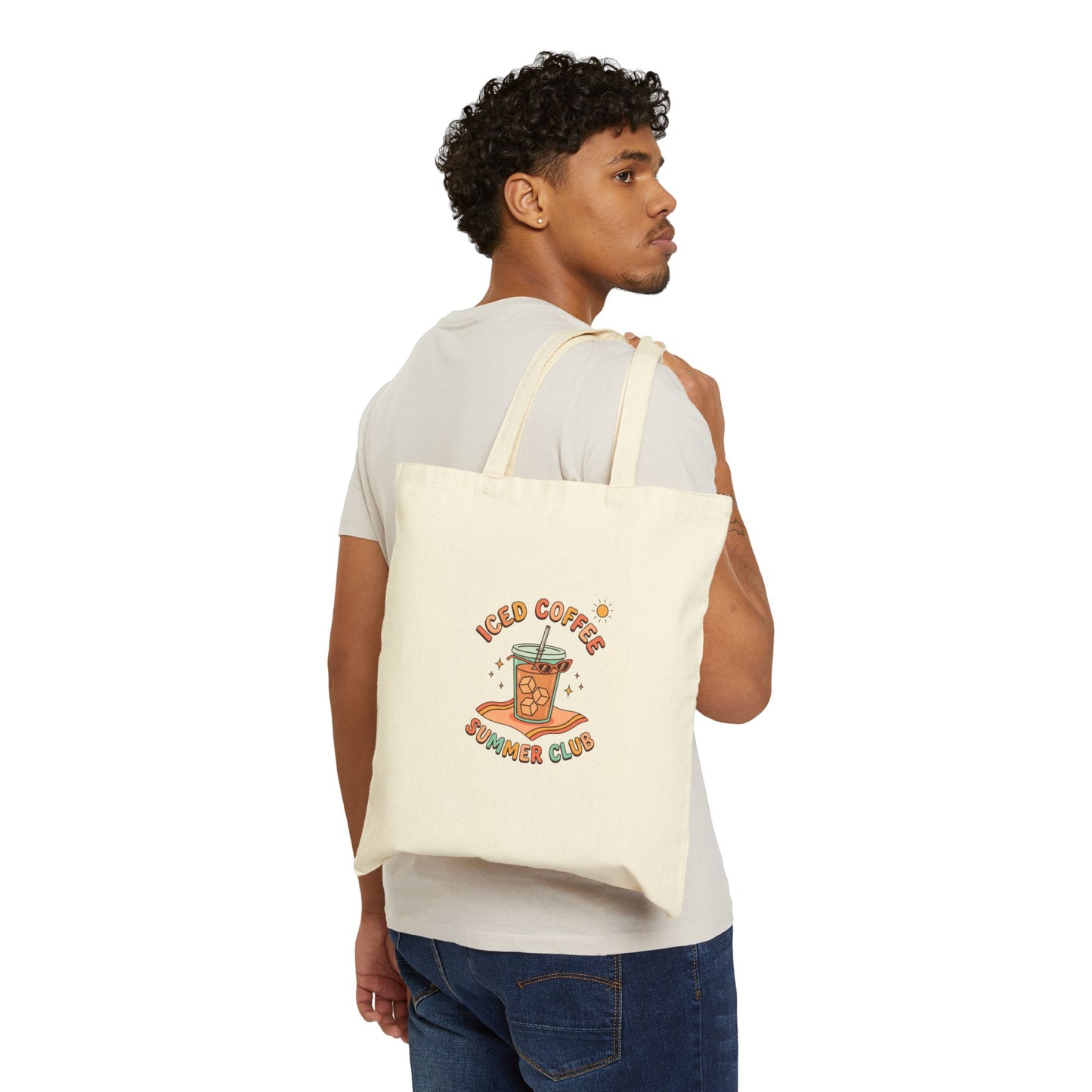 Iced Coffee Summer Club Tote | summer aesthetic, pastel coastal vibes