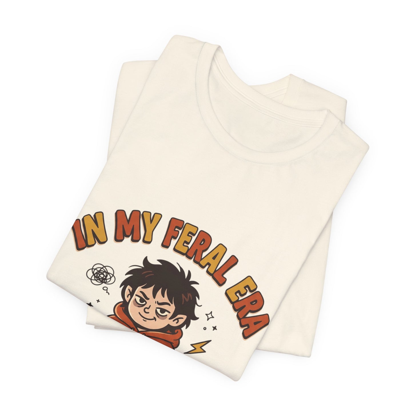 In My Feral Era Tee | chaotic cute, vintage mascot, introvert
