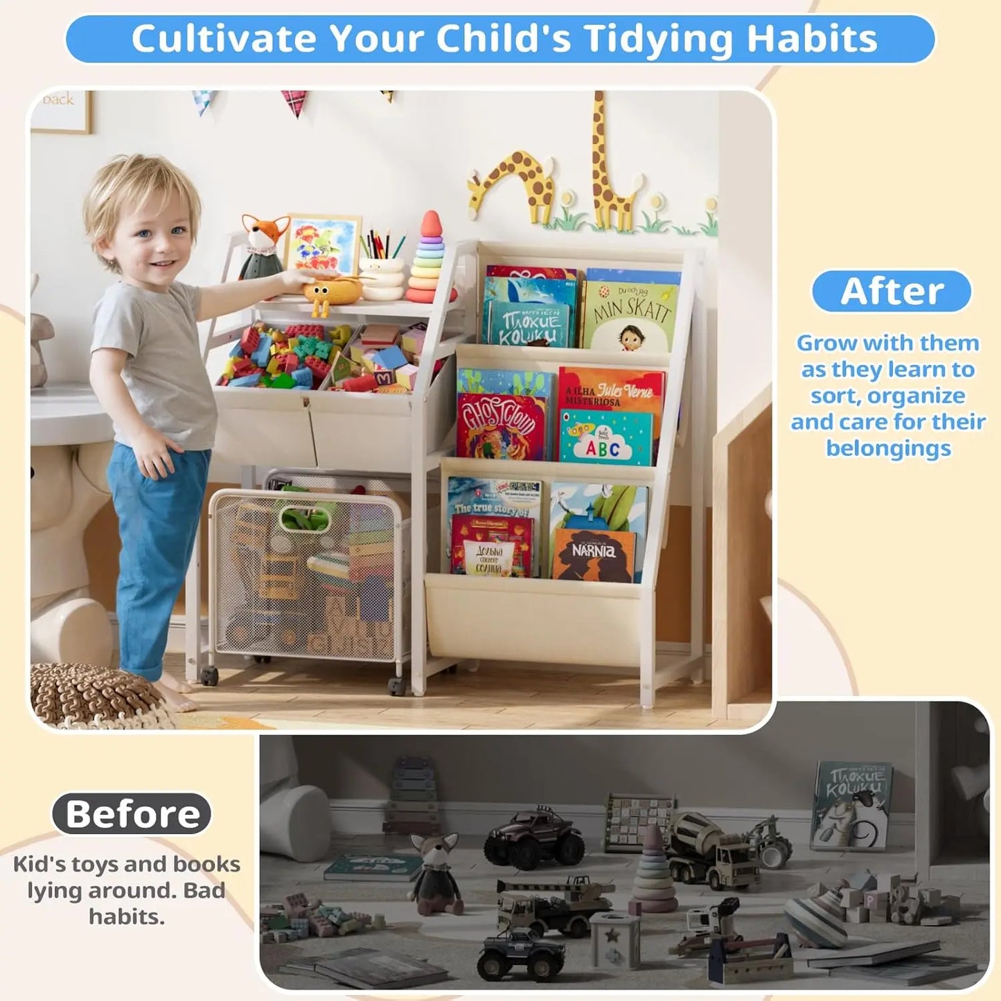 Kids' Book and Toy Organizer