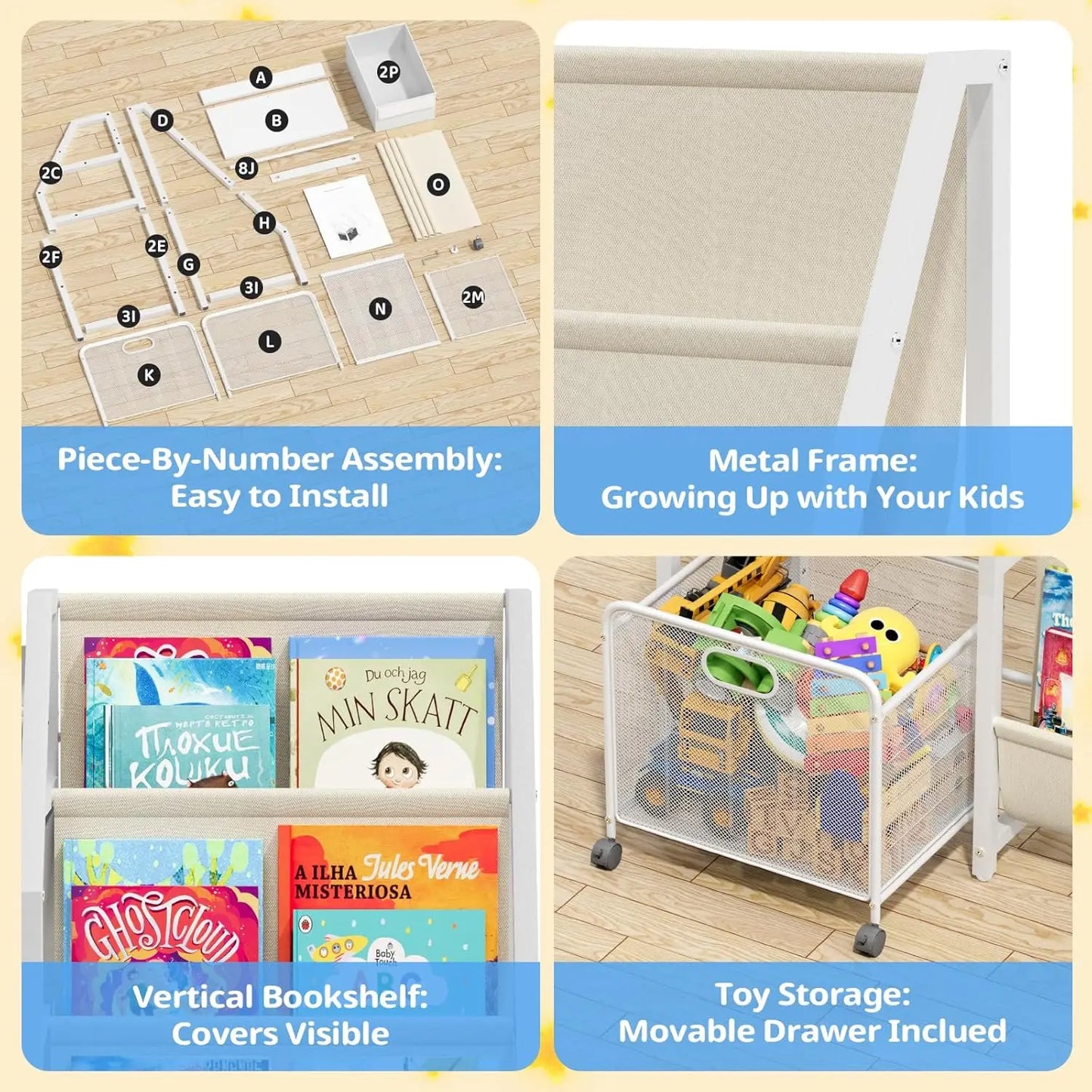 Kids' Book and Toy Organizer