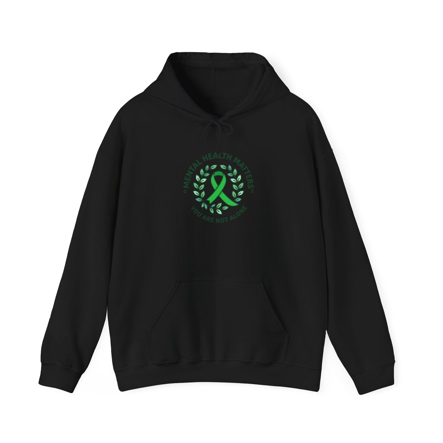Mental Health Matters hoodie | wear green awareness ribbon, self-care support