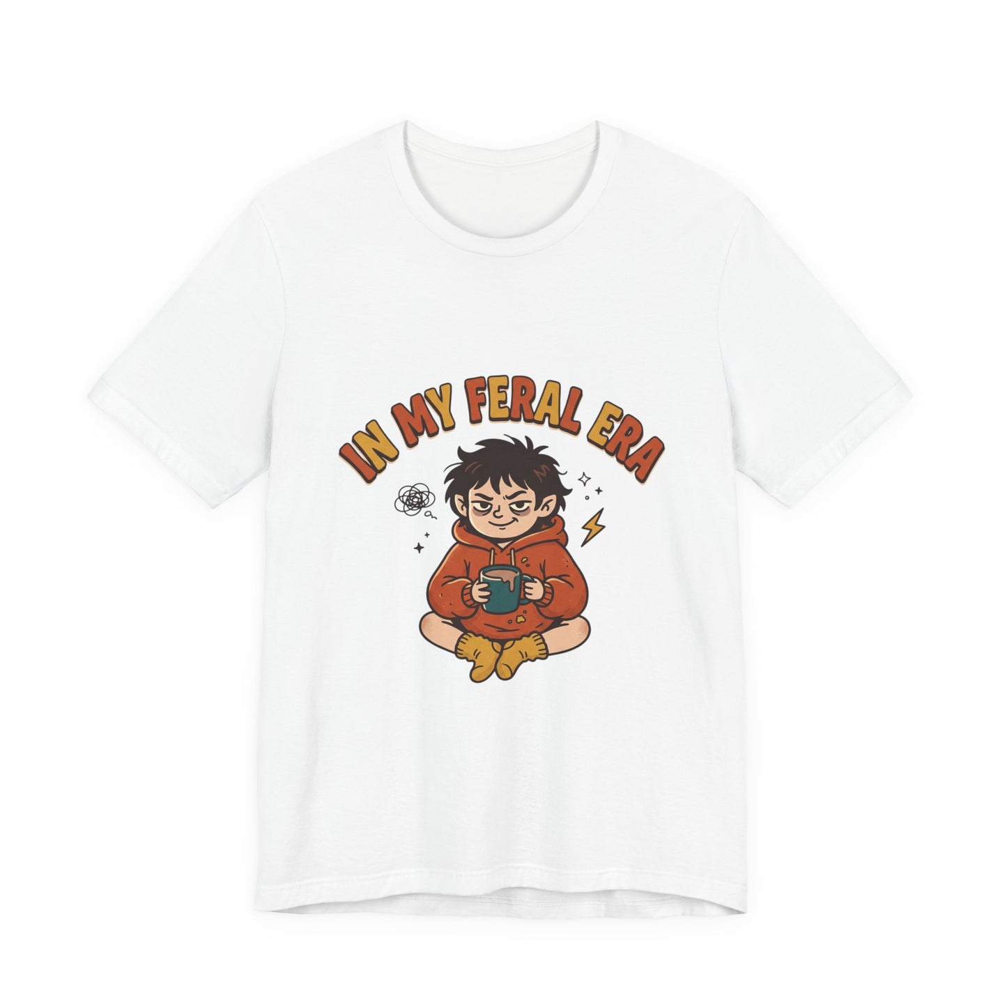 In My Feral Era Tee | chaotic cute, vintage mascot, introvert