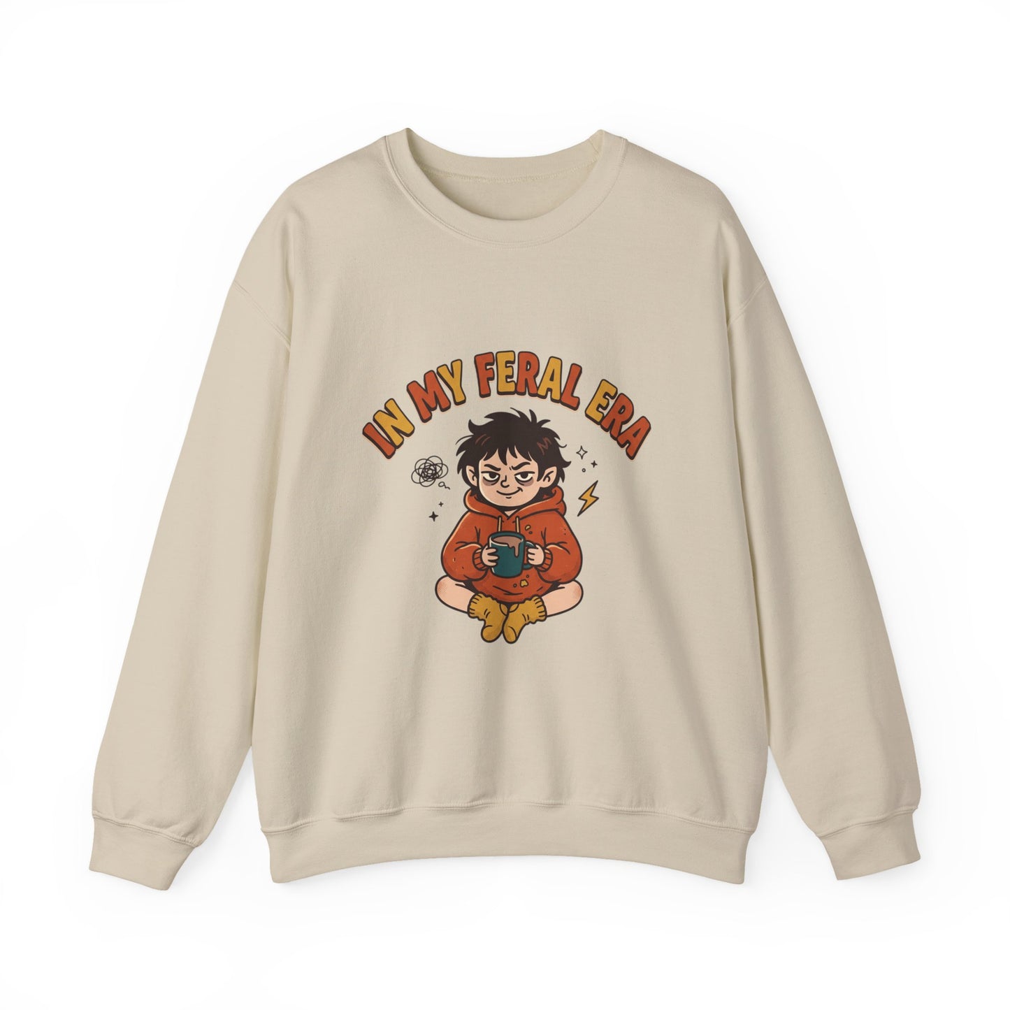 In My Feral Era Crewneck | chaotic cute, vintage mascot