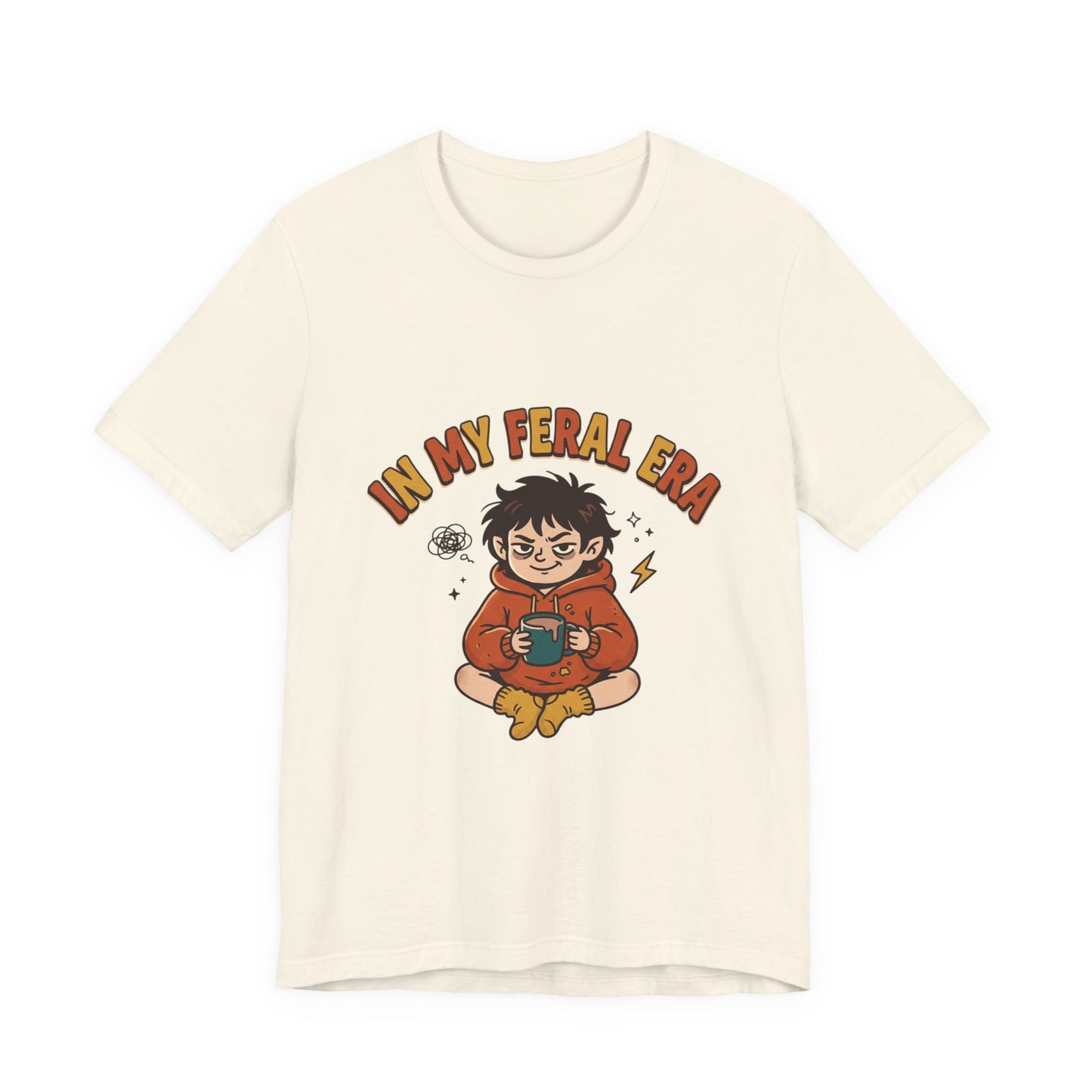 In My Feral Era Tee | chaotic cute, vintage mascot, introvert