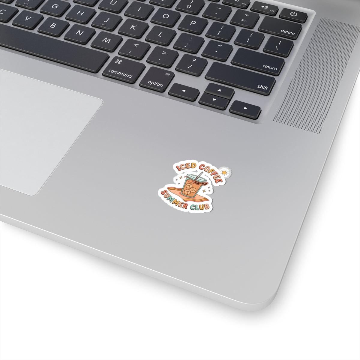 Iced Coffee Summer Club Sticker | summer aesthetic, pastel coastal vibes