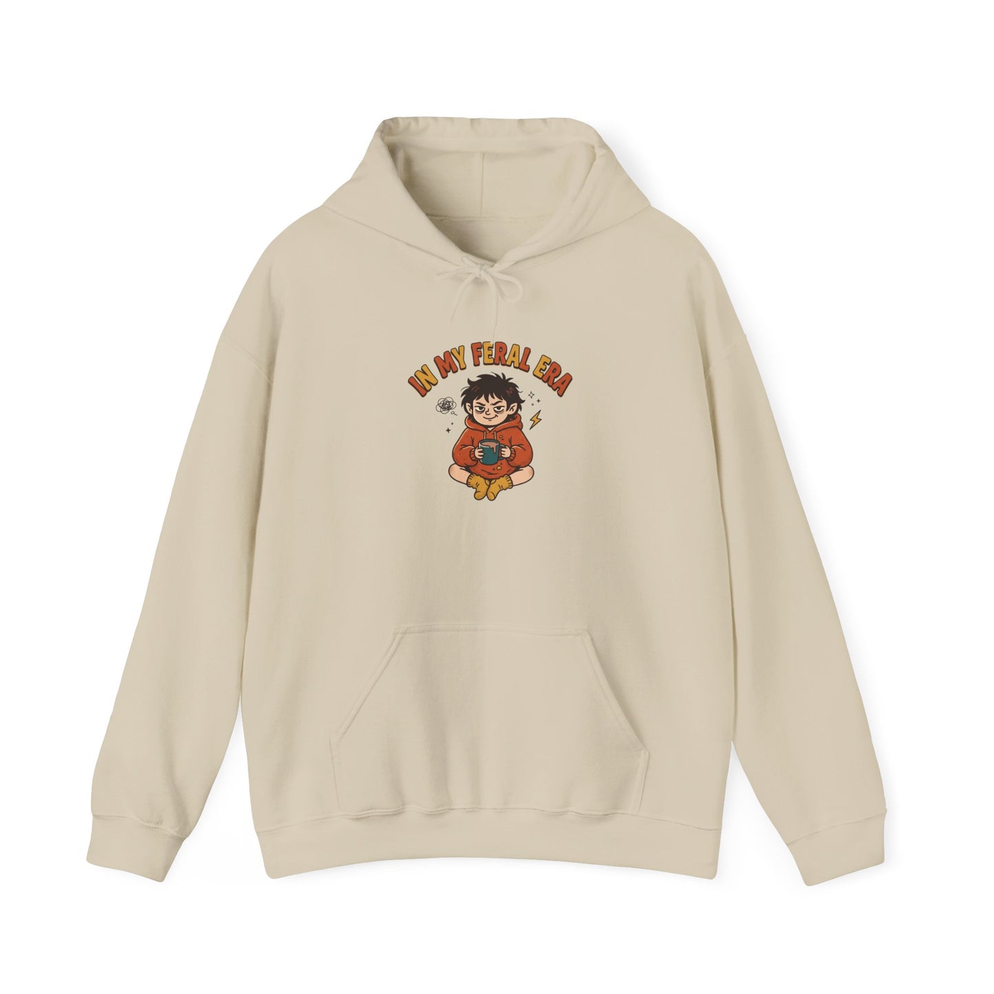 introvert raccoon hoodie | Feral Era chaotic cute vintage mascot