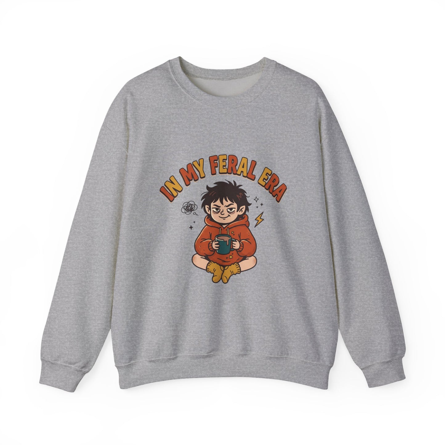 In My Feral Era Crewneck | chaotic cute, vintage mascot