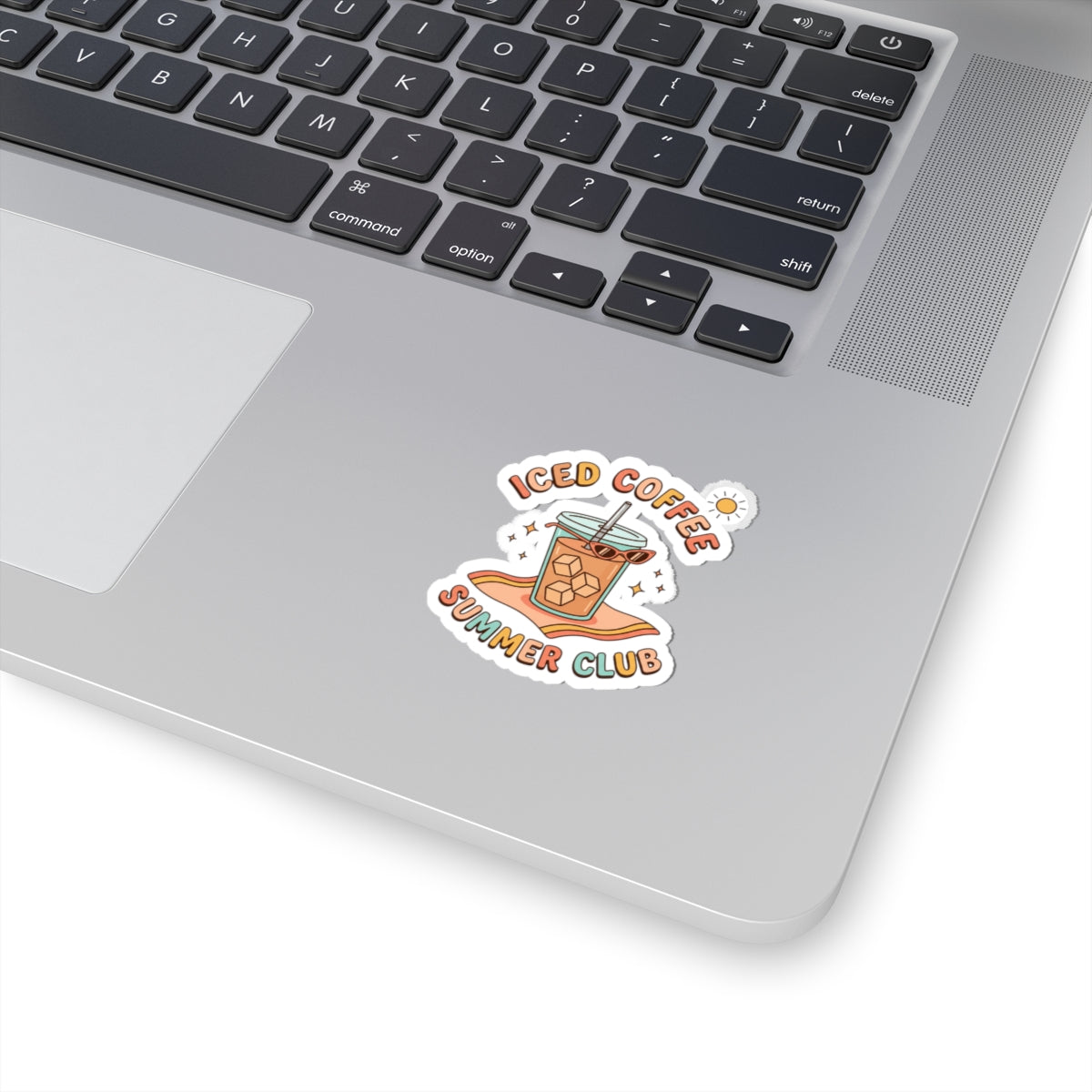 Iced Coffee Summer Club Sticker | summer aesthetic, pastel coastal vibes