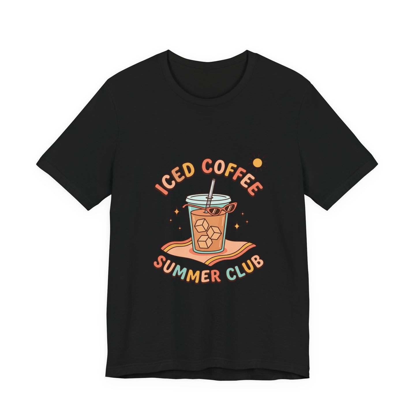 Iced Coffee Summer Club Tee | summer aesthetic, pastel coastal vibes