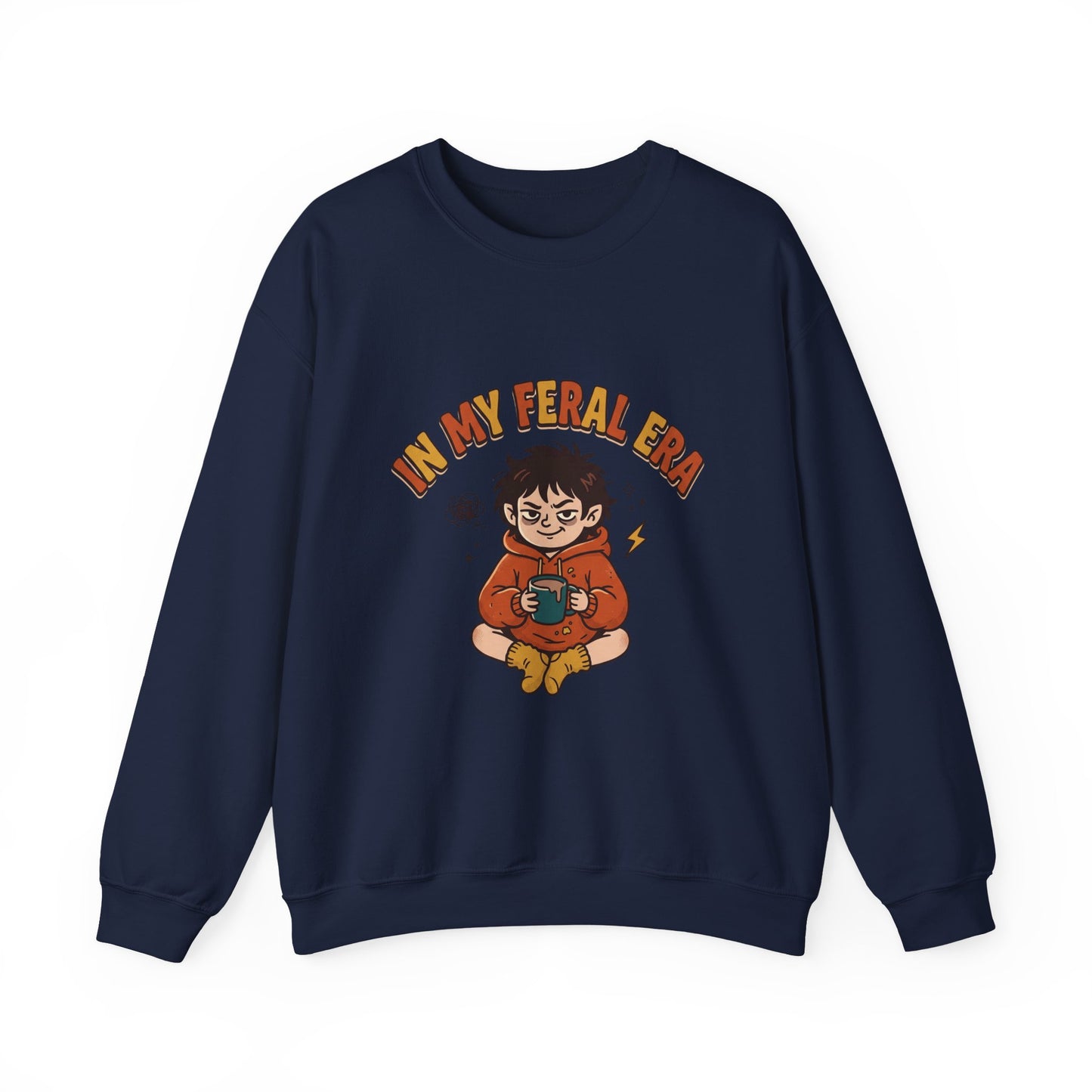 In My Feral Era Crewneck | chaotic cute, vintage mascot