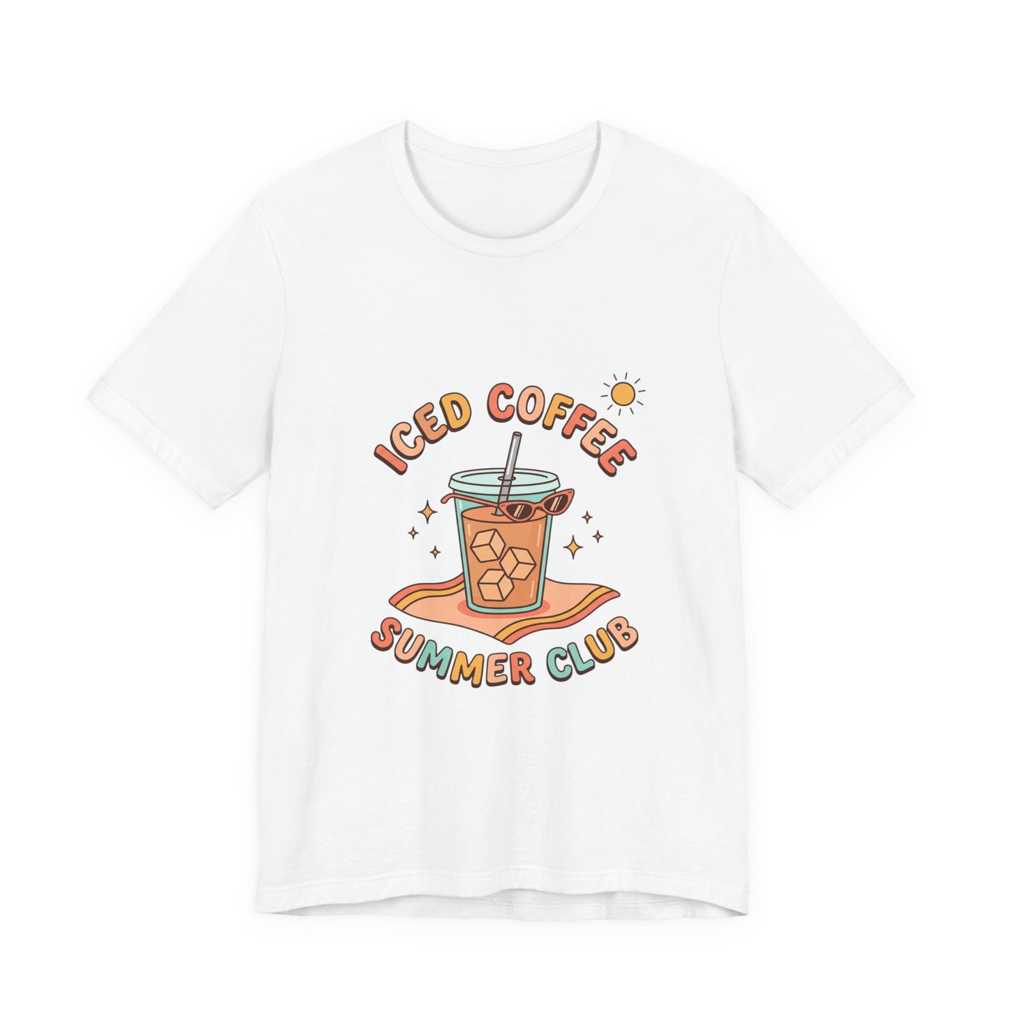 Iced Coffee Summer Club Tee | summer aesthetic, pastel coastal vibes