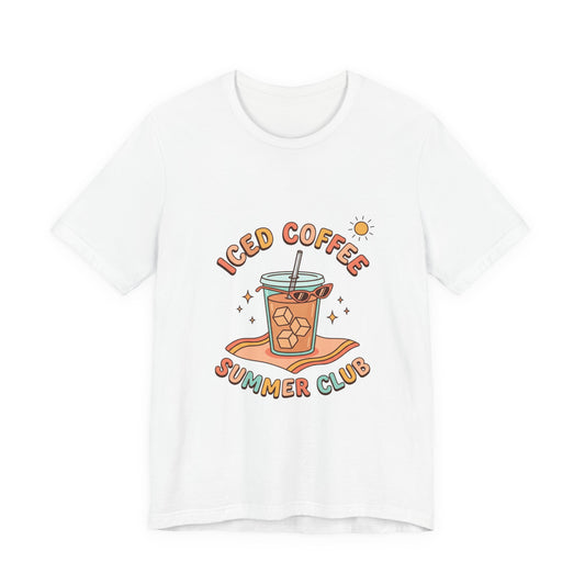 Iced Coffee Summer Club Tee | summer aesthetic, pastel coastal vibes