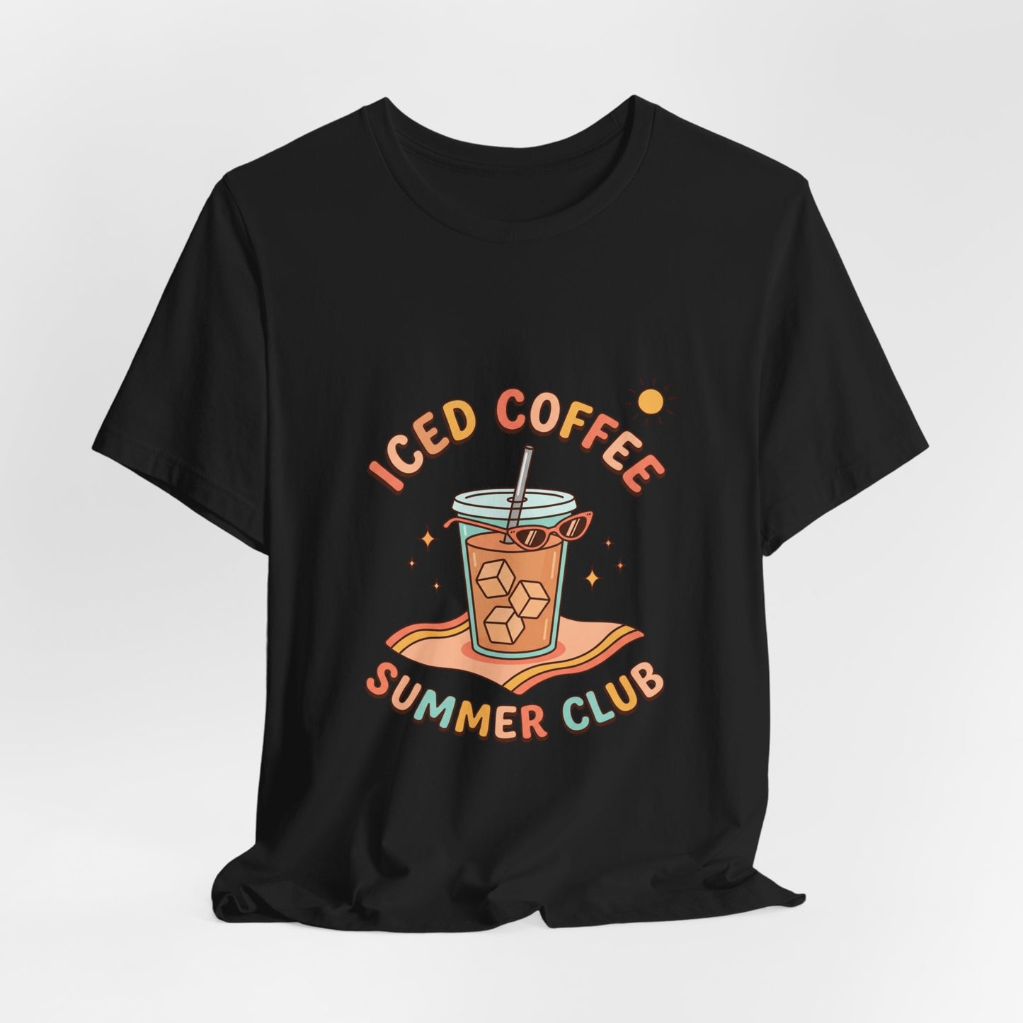 Iced Coffee Summer Club Tee | summer aesthetic, pastel coastal vibes