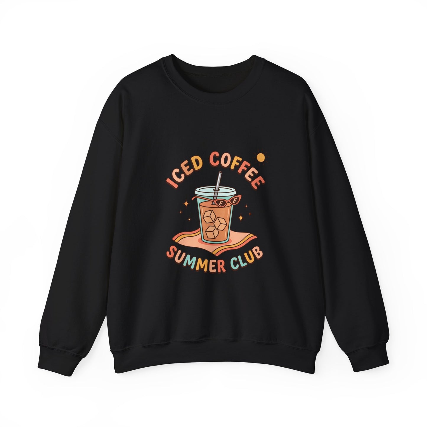 Iced Coffee Summer Club Sweatshirt | summer aesthetic, pastel coastal vibes