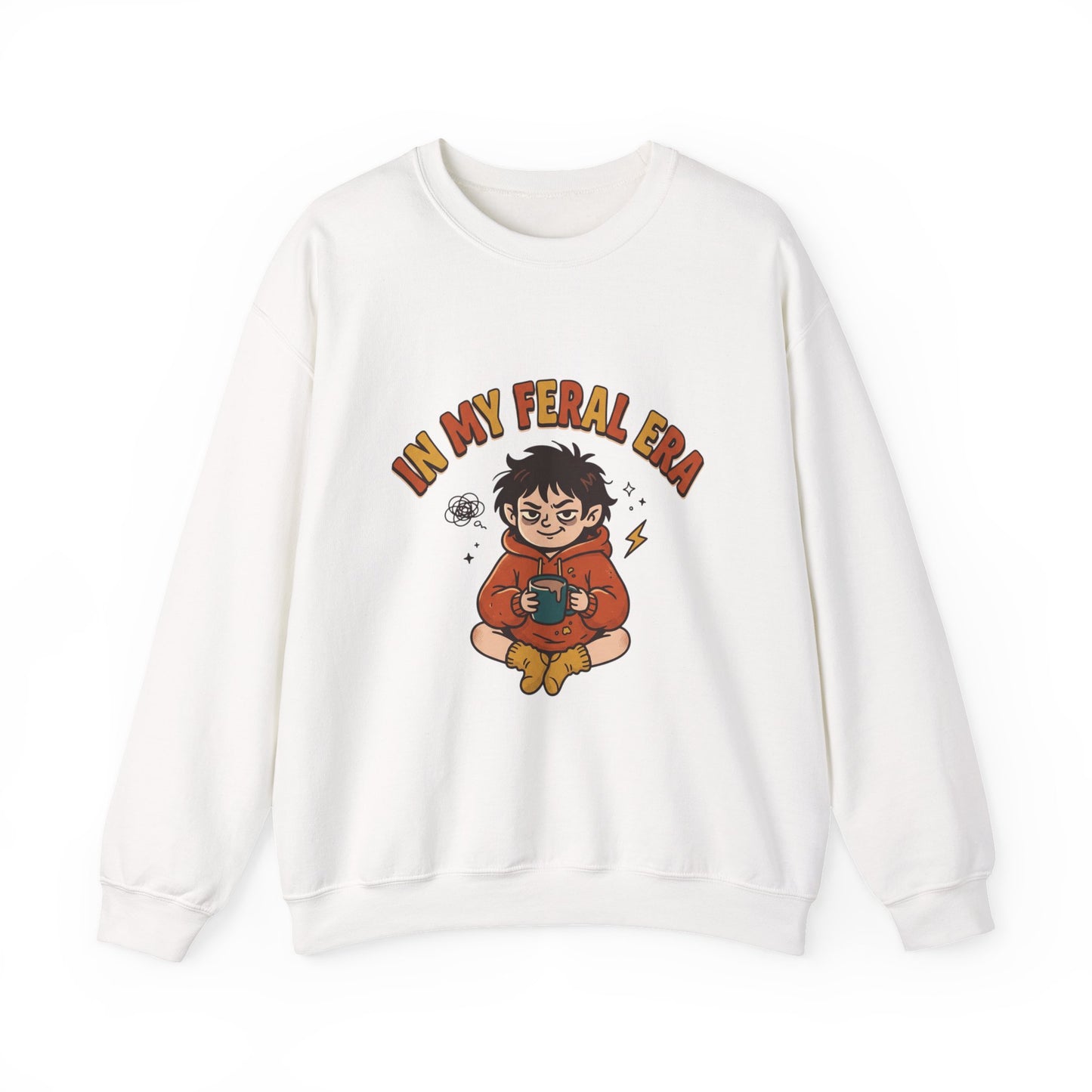 In My Feral Era Crewneck | chaotic cute, vintage mascot
