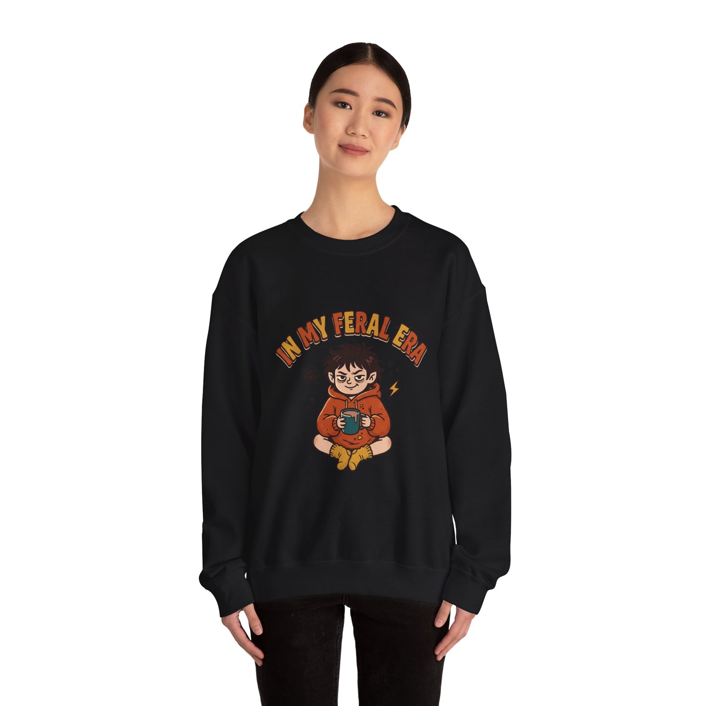 In My Feral Era Crewneck | chaotic cute, vintage mascot