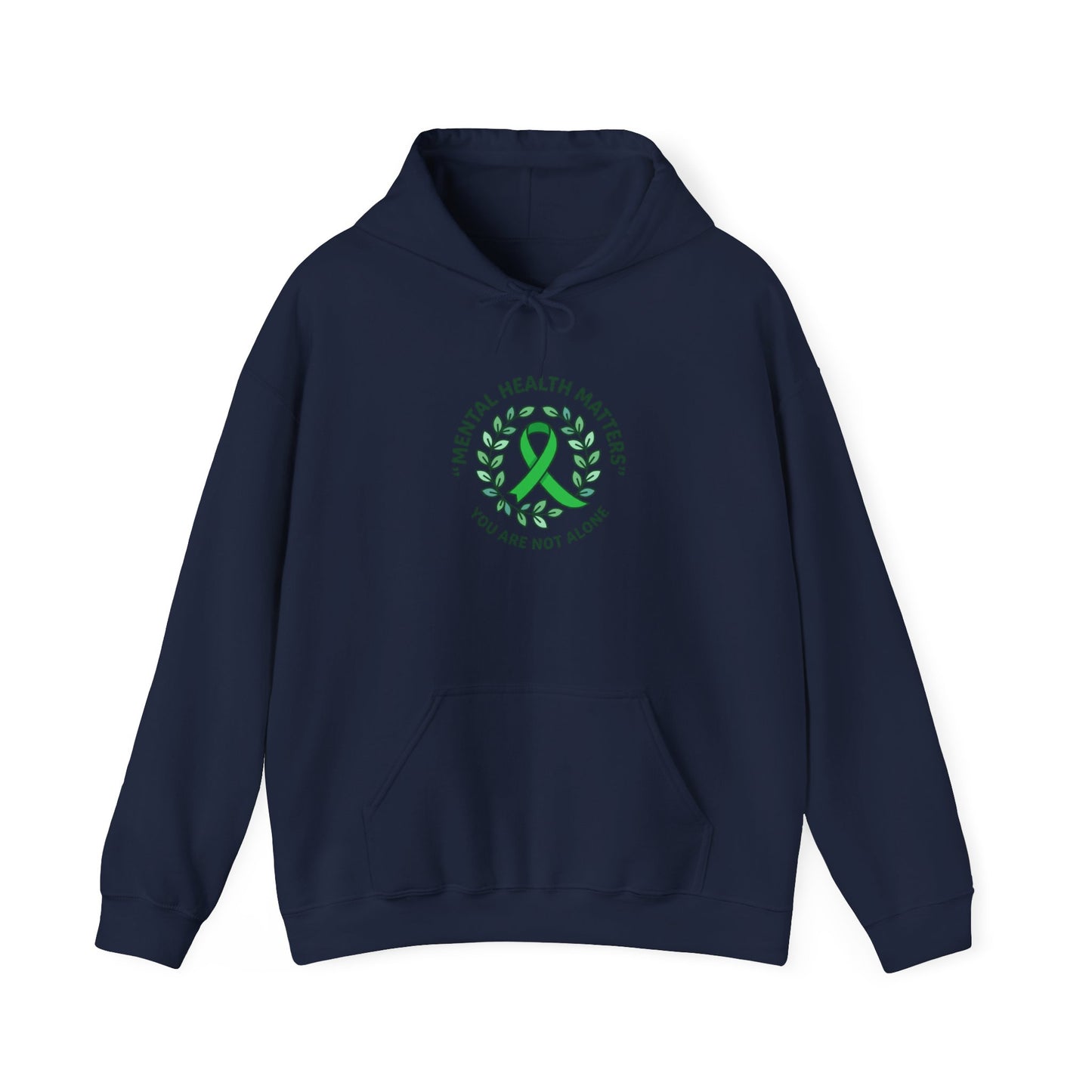 Mental Health Matters hoodie | wear green awareness ribbon, self-care support